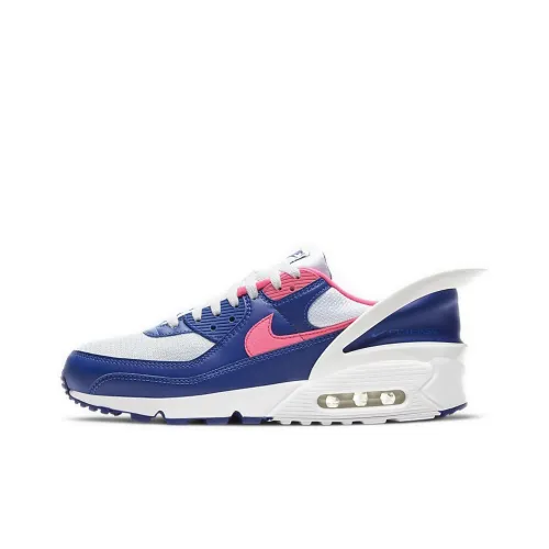 Nike Air Max 90 Low Топ Air Cushion Marathon Беговые кроссовки Мужские Синий Розовый