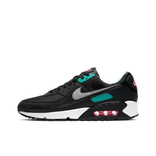 Nike Air Max 90 Low Топ Беговые кроссовки Мужские Черный Синий Розовый