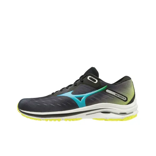 Mizuno Wave Rider 24 Дышащие Низкие Кроссовки для Бега Мужские Многоцветные Черные