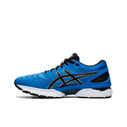 Asics Gel Nimbus 22 Амортизация Низкий Топ Беговые Кроссовки Унисекс Черный Синий