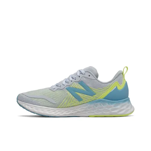 New Balance NB Свежий Foam Tempo Дышащий Низкий Топ Беговые кроссовки Женские Серый Желтый Синий B Ширина