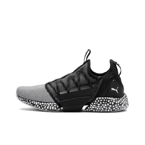 PUMA Hybrid Rocket Runner Амортизация Противоскользящий Легкий Отскок MID Топ Беговые кроссовки Мужской Черный Белый
