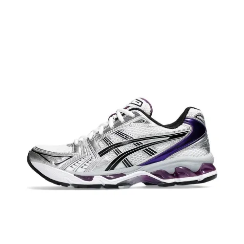 Asics Gel Kayano 14 Беговые кроссовки Низкий топ Белый фиолетовый Унисекс