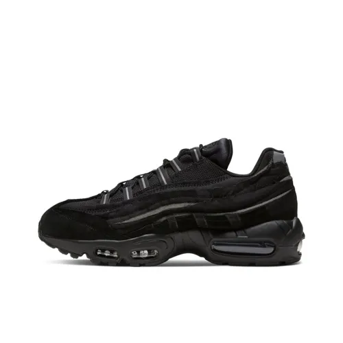 COMME DES GARCONS SHIRT x Nike Air Max 95 Легкий Низкий Топ Air Cushion Повседневные Беговые Кроссовки Унисекс Черный Воин