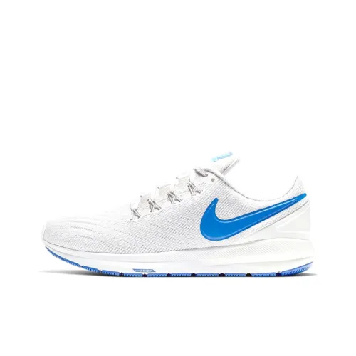 Nike Zoom Structure 22 Slip Устойчивый к истиранию Низкий Топ Повседневная Беговая Обувь Мужская Белый Синий