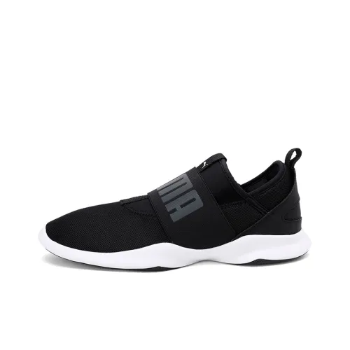 PUMA Амортизация Устойчивость к истиранию Легкий Низкий Топ Марафон Беговые кроссовки Унисекс Черный Серый Белый