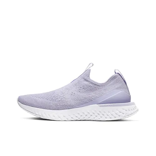 Nike Epic Phantom React Flyknit Slip-resistant Low-top Беговые кроссовки Женские Лаванда