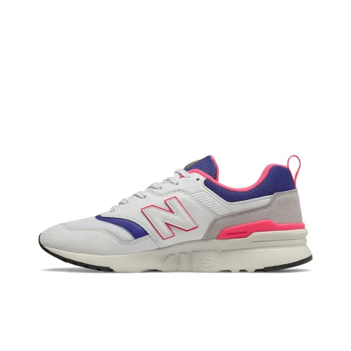 New Balance NB 997 Амортизация Покрытие Низкий Верх Повседневные Беговые Кроссовки Унисекс Белый Синий Розовый