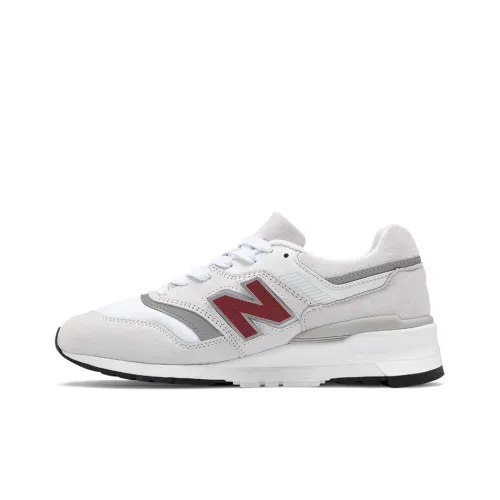 New Balance NB 997 Low Топ Беговые кроссовки Мужской Белый Красный D Ширина