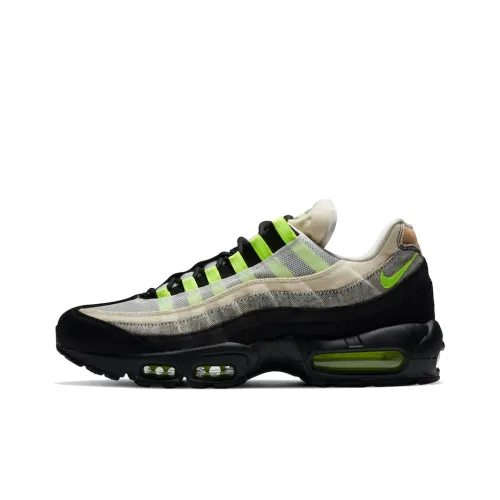 DENHAM x Nike Air Max 95 Low Топ Повседневные Беговые Кроссовки Унисекс Черный Белый Зеленый