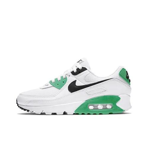 Nike Air Max 90 Low Топ Беговые кроссовки Мужской Зеленый Белый Черный