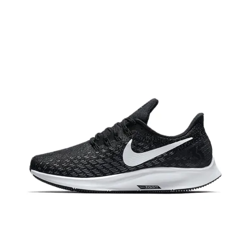 Nike Pegasus 35 Амортизаторы Slip-resistant Abrasion-resistant Низкий топ Беговые кроссовки Женские Черный белый