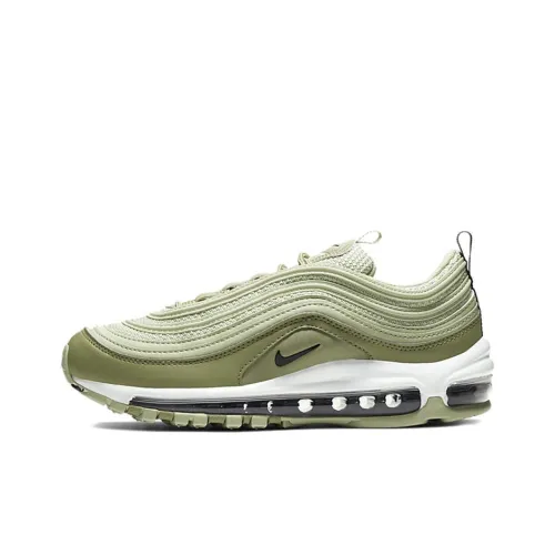 Nike Air Max 97 Амортизация Низкий Топ Марафон Беговые кроссовки Женские Оливково-зеленый