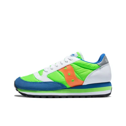 Saucony Jazz Triple Anti-slip Lightweight Low-top Беговые кроссовки Мужские Зеленый Синий