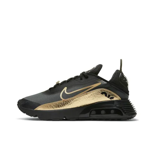 Nike Air Max 2090 Low Топ Air Cushion Марафон Беговые кроссовки Мужской Серый Черный Золотой