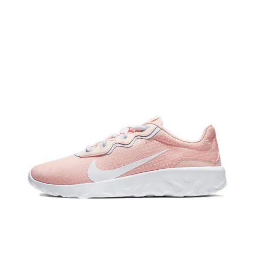 Nike Explore Strada Shock Absorbers Slip-Resistant Low Top Marathon Running Shoes Women's Pink White Найк Explore Strada Shock Absorbers Slip-Resistant Низкий Топ Марафон Беговые Кроссовки Женские Розовый Белый