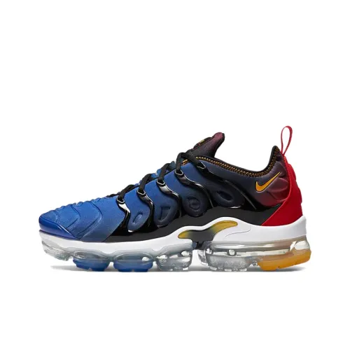 Nike Vapormax Plus Low Топ Беговые кроссовки Мужские Черный Синий Красный