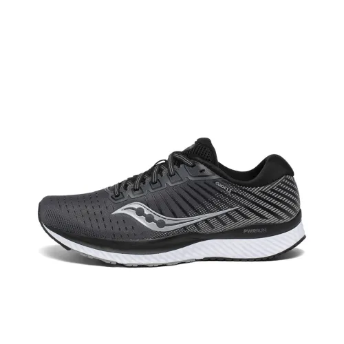 Saucony Guide 13 Guide Low Топ Беговые кроссовки Женские Черный белый