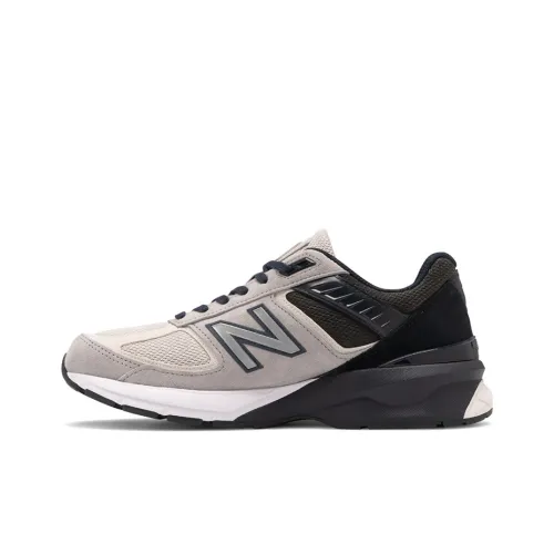 New Balance NB 990 V5 Low Топ Беговые кроссовки Мужской Серый Черный Vintage Casual