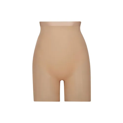 SKIMS Barely THERE LOW Спина Короткий Повседневные шорты Женские Глина Телесный цвет
