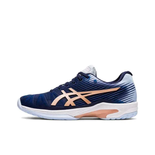 Asics Solution Speed FF Low Топ Беговые кроссовки Женские Синий Золото