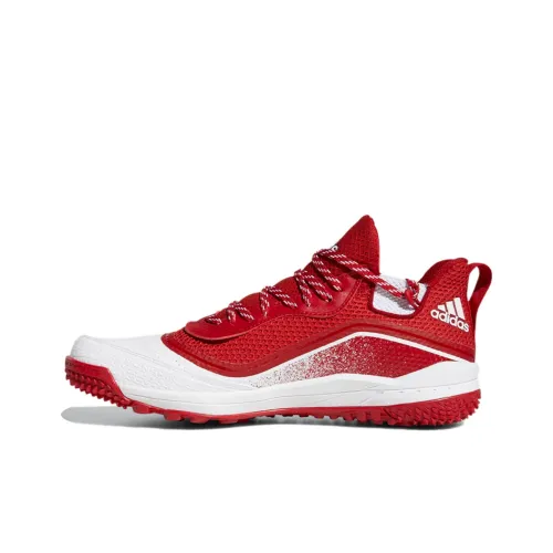 Adidas Icon V шипы низкие беговые кроссовки мужские красные белые