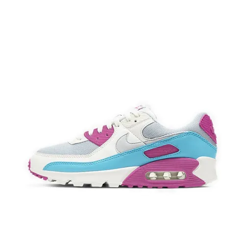 Nike Air Max 90 Low Беговые кроссовки Топ Женские Белый Синий Фиолетовый