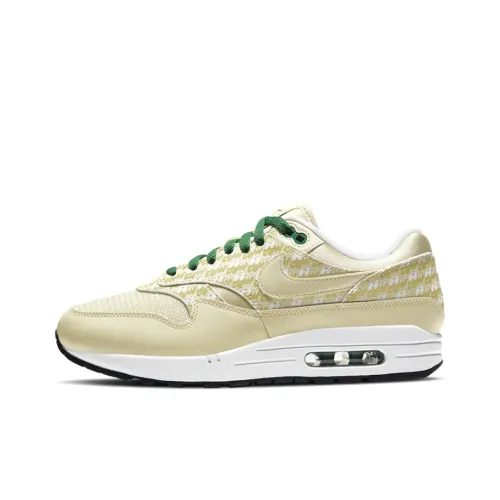 Nike Air Max 1 Low Топ Воздух Ma Повседневные Беговые кроссовки Унисекс Лимон