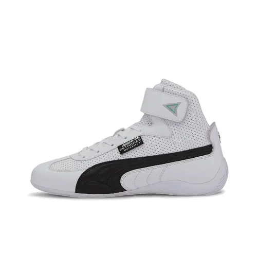 PUMA Mercedes Amg Противоскользящий Устойчивый к истиранию MID Топ Устойчивый к истиранию Повседневный Мужской Белый Черный