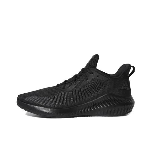 Adidas AlphaBounce Slip-Resistant Abrasion-Resistant Breathable Lightweight Low-Top Running Shoes Men's Black Adidas AlphaBounce Противоскользящий Устойчивый к истиранию Дышащий Легкий Низкий верх Беговые кроссовки Мужские Черные