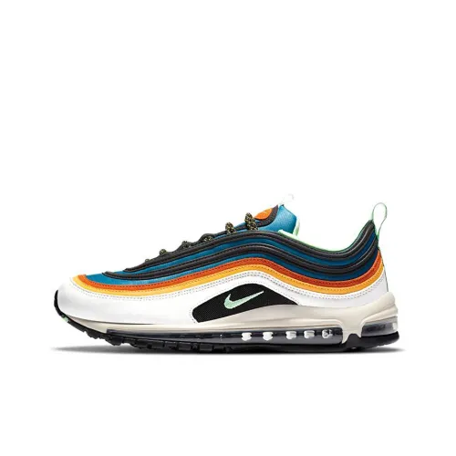 Nike Air Max 97 Low Топ Air Cushion Marathon Беговые кроссовки Мужской Многоцветный