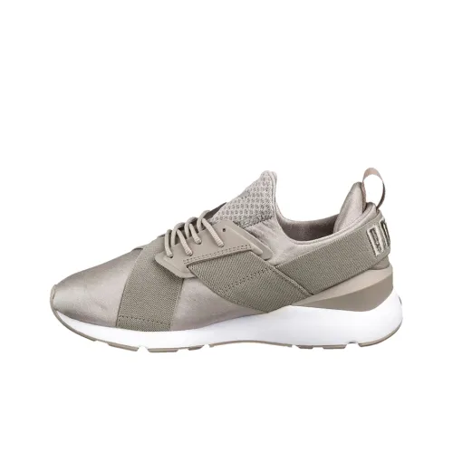 PUMA Muse Амортизация Противоскользящие Легкие Низкие Беговые кроссовки Женские Серые