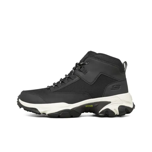 Skechers ARCH FIT D'LITES Устойчивый к истиранию покрытие устойчивый к воздействию высокий топ беговые кроссовки мужской черный