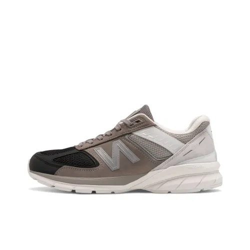 New Balance NB 990 V5 Low Топ Повседневные Беговые Кроссовки Мужские Серый Черный Белый Сделано в США D Ширина