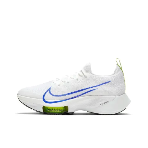 Nike Air Zoom Tempo Next% MID Топ Air Cushion Тренировочные Беговые кроссовки Мужские Белый Синий Зеленый