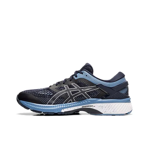 Asics Gel Kayano 26 Устойчивый к истиранию Дышащие Низкие Кроссовки для Бега Мужские Синие