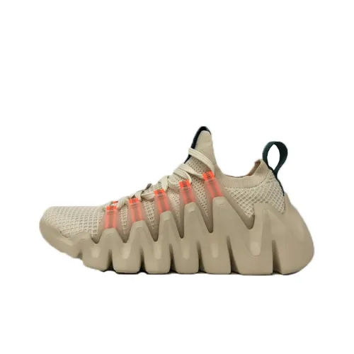 LiNing Crazy Run Fle Дышащий Низкий Топ Беговые кроссовки Женские Лебедино-белый