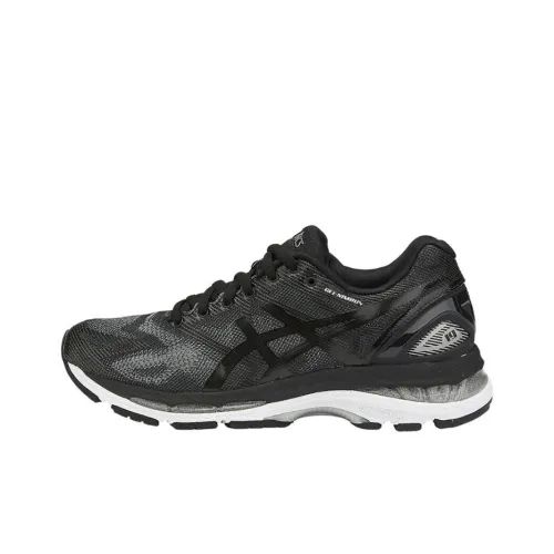 Asics Gel Nimbus 19 Low Топ Беговые кроссовки Женские Черный Серый