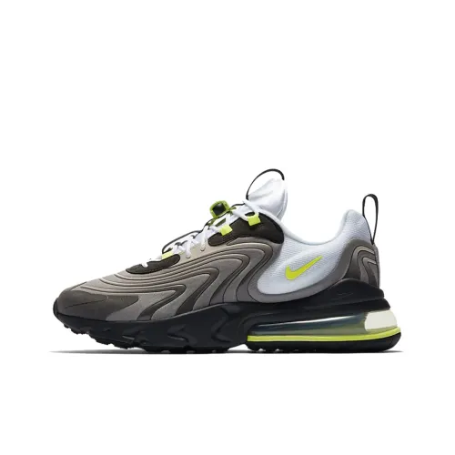 Nike Air Max 270 Амортизация Износостойкий Низкий Топ Марафон Беговые кроссовки Мужские Желто-серые