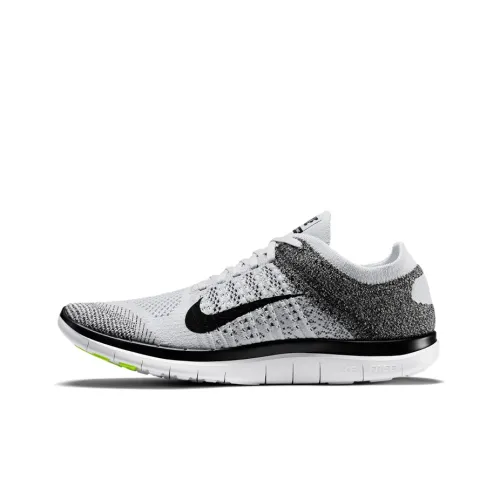 Nike Free RN 4,0 Амортизаторы Slip-resistant Низкий топ Повседневные беговые кроссовки Мужские Черный Серый