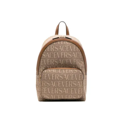 VERSACE Телячья кожа Рюкзак Стандартный Мужской Темно-бежевый