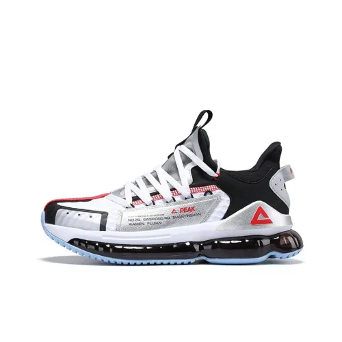 PEAK Air Cushion Амортизаторы Устойчивый к истиранию Низкий Топ Беговые кроссовки Мужские Серебристо-черные