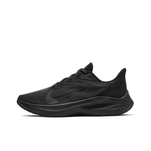 Nike Zoom Winflo 7 Амортизирующие низкие беговые кроссовки с противоскользящим эффектом женские черные