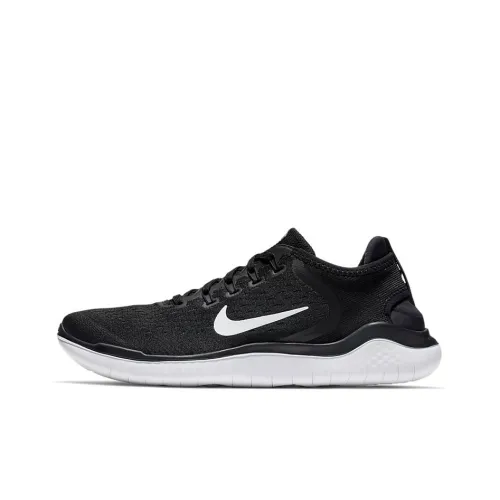 Nike Free RN Low Топ Повседневные Беговые Кроссовки Мужские Черно-Белые