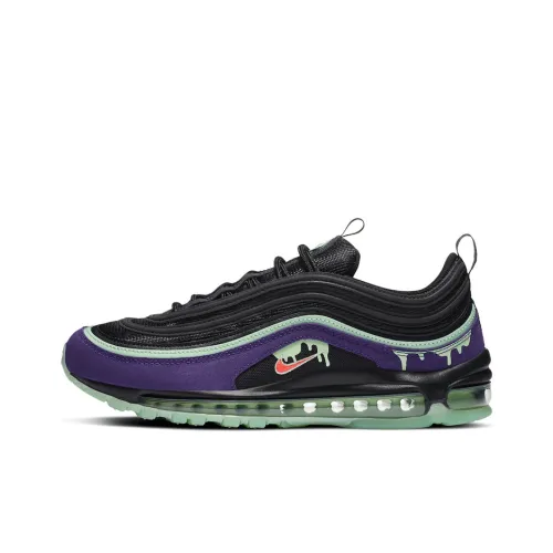 Nike Air Max 97 Low Топ Air Cushion Повседневные Беговые Кроссовки Мужские Черные Фиолетовые