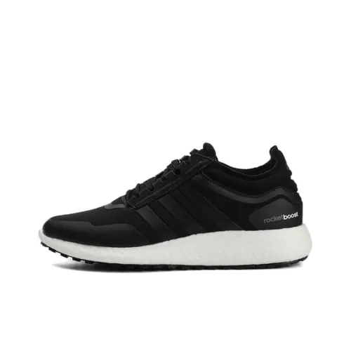 Adidas Rocket Boost Slip-resistant Abrasion-resistant Low Top Casual Running Shoes Unisex Black Gray Adidas Rocket Boost Slip-resistant Abrasion-resistant Низкий Топ Повседневные Беговые Кроссовки Унисекс Черный Серый