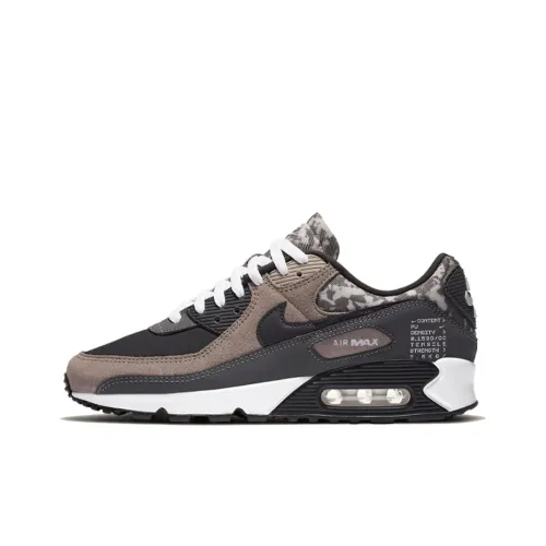Nike Air Max 90 Low Топ Беговые кроссовки Мужской Черный Коричневый