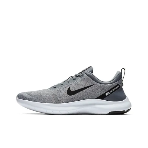 Nike Flex Experience RUN 8 Slip-resistant Abrasion-resistant Low-top Беговые кроссовки Мужские Серый Черный