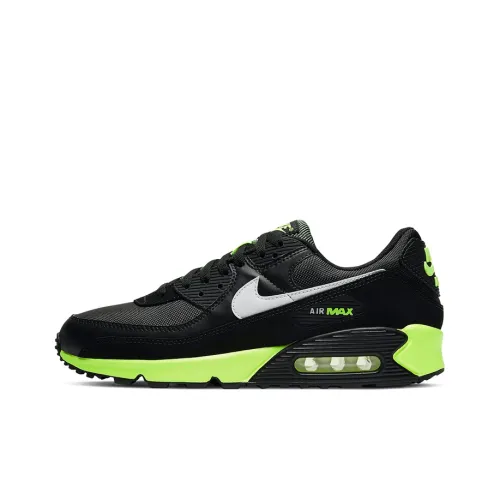 Nike Air Max 90 Low Топ Беговые кроссовки Мужской Черный Зеленый