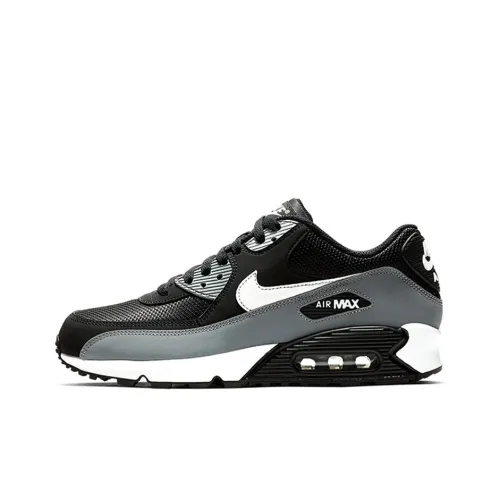 Nike Air Max 90 Low Топ Повседневные Беговые Кроссовки Мужские Черные Белые Серые